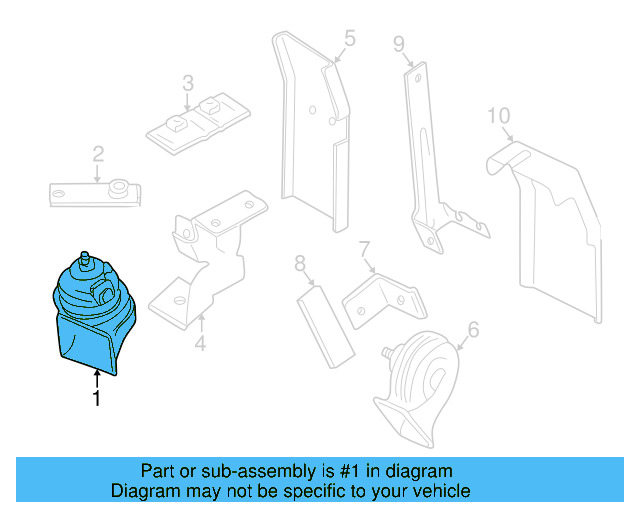 Low Note Horn 8W0-951-221 - View 16