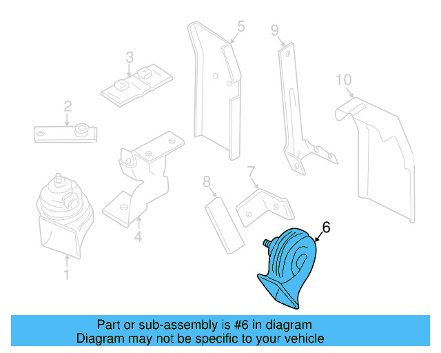 Low Note Horn 8W0-951-221 - View 18
