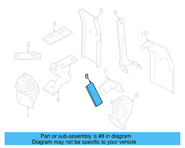 Horn Bracket 191-951-227-A - View 5