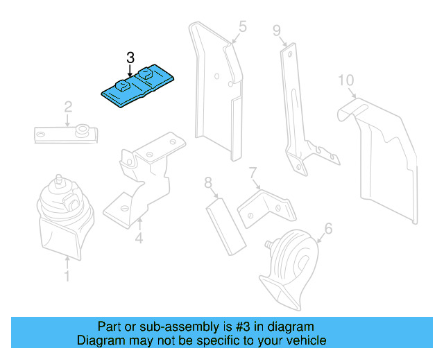 Horn Bracket 701-951-183 - View 3