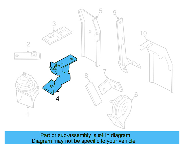 Horn Bracket 701-951-183-A - View 3