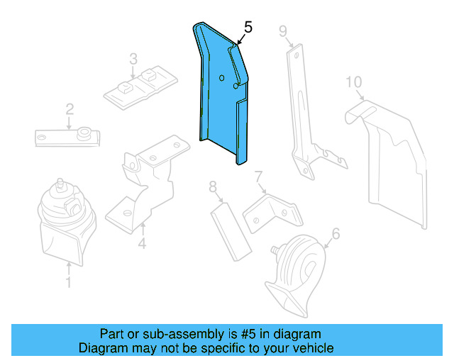 Horn Bracket 701-951-203-B - View 3