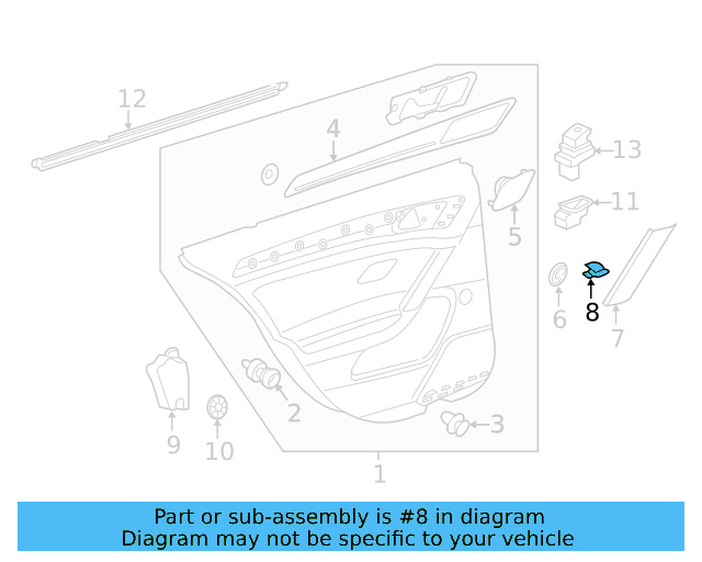Handle Cover Clip 5G0-867-947 - View 10