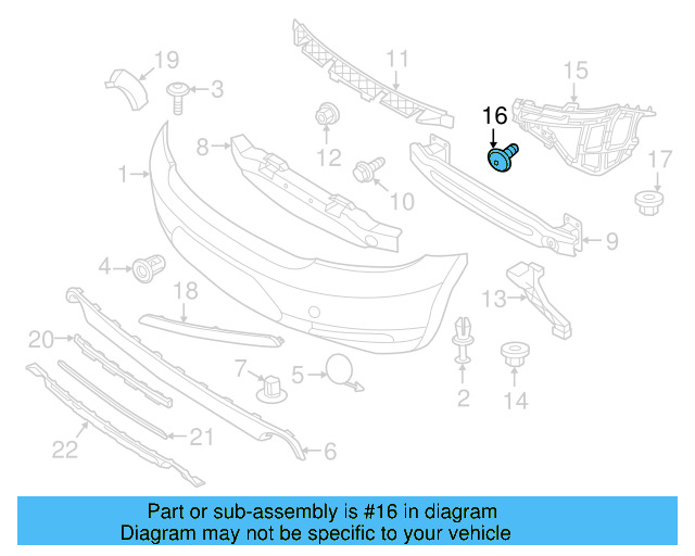 Bumper Cover Mount Bolt WHT-003-954 - View 73