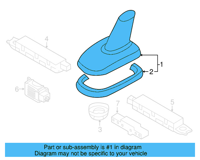 Radio Antenna Assembly 3C0-035-507-M - View 19