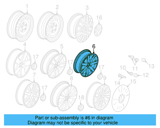 Wheel, Alloy 3C0-601-025-BA-QQ9 - View 15