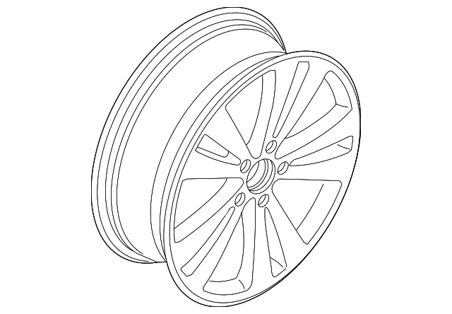 Wheel, Alloy 3C0-601-025-BA-QQ9 - View 4
