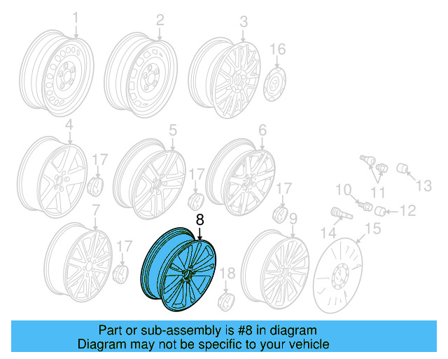 Wheel, Alloy 3C0-601-025-AQ-QQ9