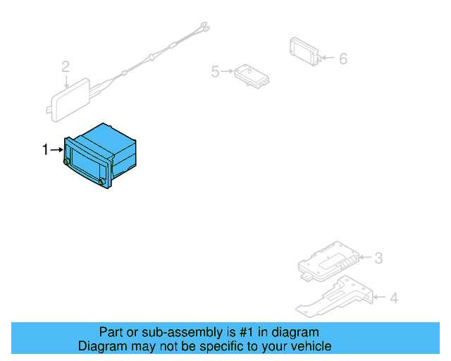 Radio Control Unit 7L6057180B - View 6