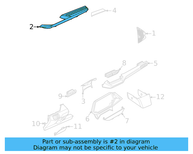 Upper Panel 11K-858-189-4PK - View 2