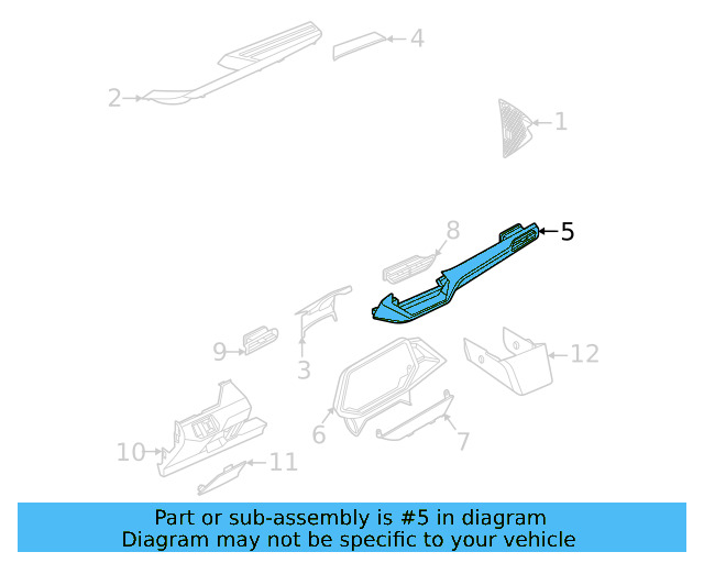 Molding 11B-858-416-AA-XRT - View 3