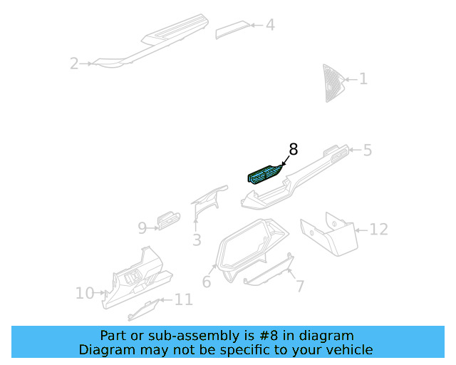 Air Vent 11K-819-728-FJM - View 3
