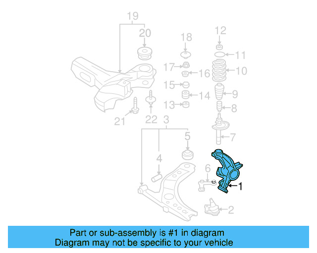 Steering Knuckle 1J0-407-255-AG