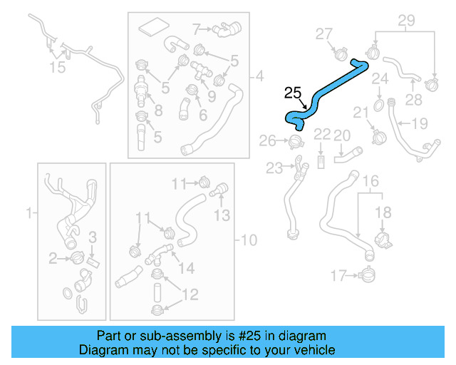 Reservoir Hose 5C0-121-109-B - View 13