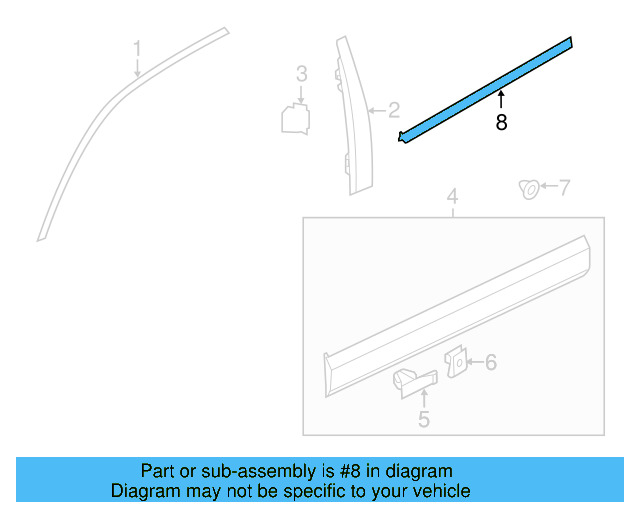 Belt Molding 7P0-837-476-H-7Z7 - View 4