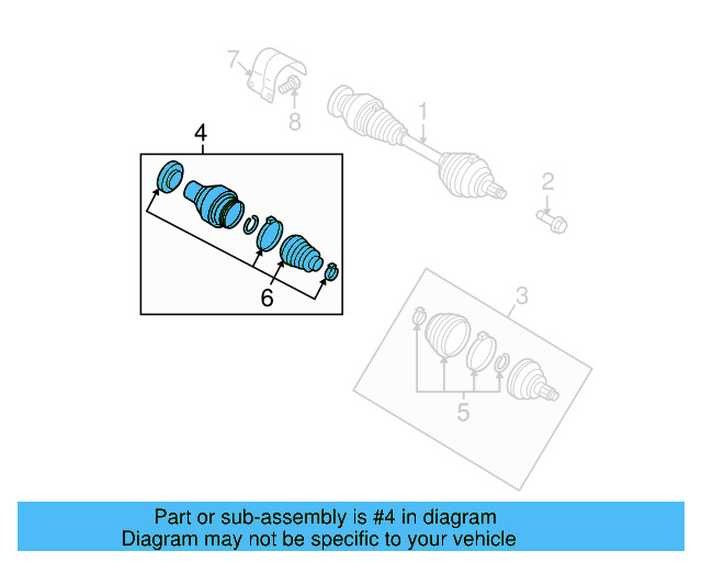Inner Joint Assembly 5N0-498-103-X - View 3