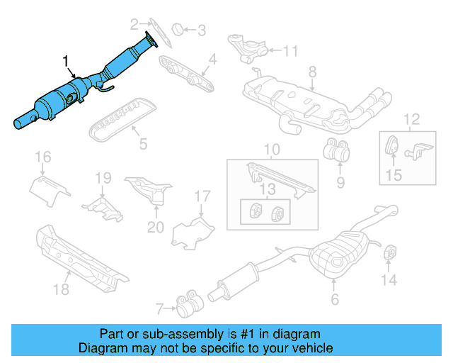 Catalytic Converter 5C0-253-059-AM - View 13