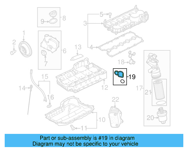 Oil Cooler Gasket Set 07K-117-070 - View 29