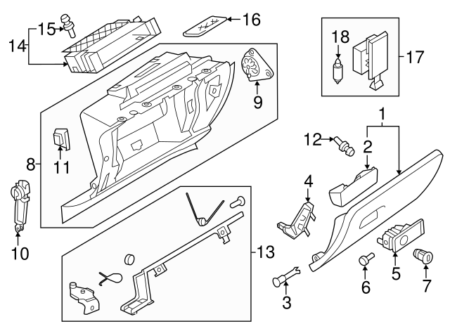 Glove Box Frame Bumper 3C0-857-145 - View 5