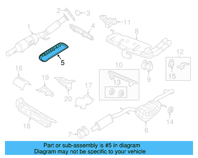 Exhaust Manifold Heat Shield 07K-253-041-C - View 3