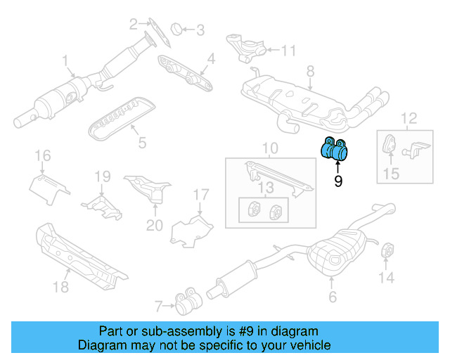 Muffler & Pipe Clamp 1K0-253-141-M - View 14