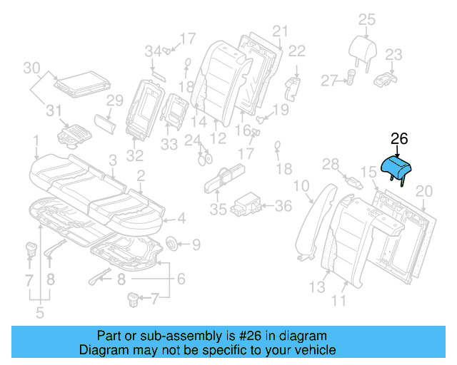 Headrest 1Q0-881-903-G-WRU