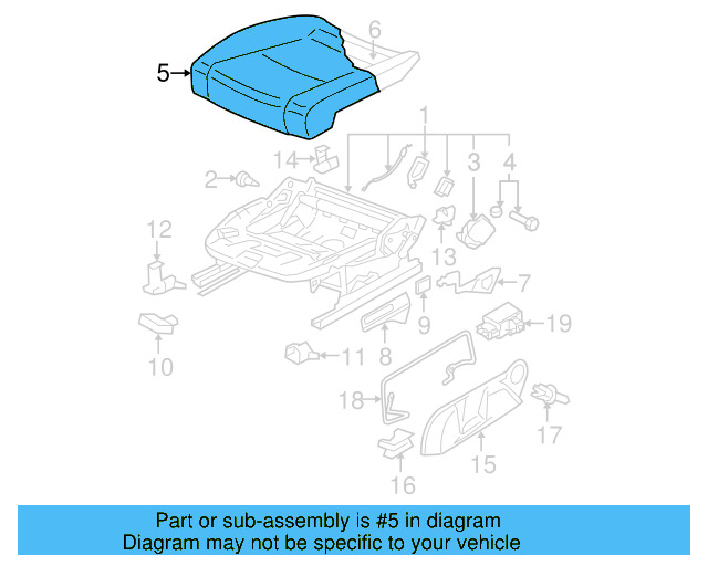 Seat Cover 3C0-881-405-Q-VCC - View 6