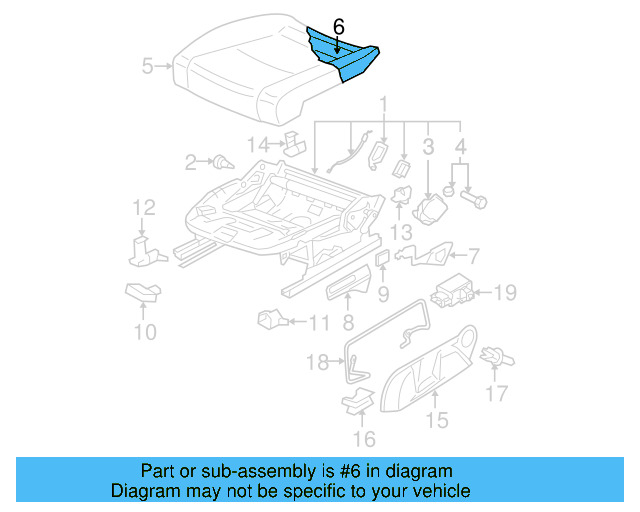 Seat Cushion Pad 3C0-881-375-AE - View 12