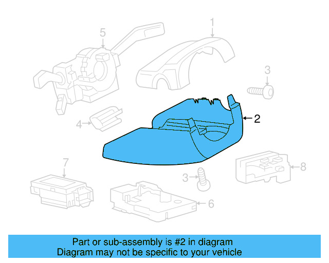 Lower Column Cover 3C0-858-559-J-1QB - View 5