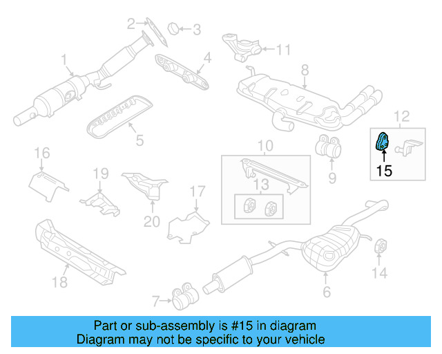 Muffler & Pipe Retainer Ring 1K0-253-147-D - View 32
