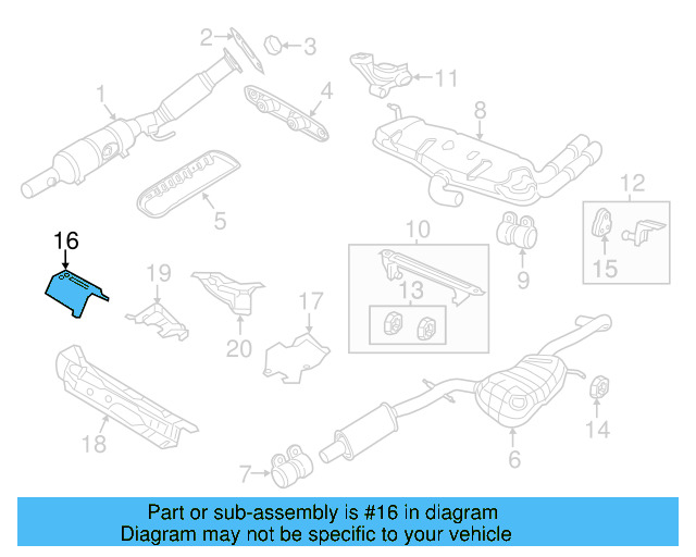 Exhaust Heat Shield 5K0-825-635 - View 25