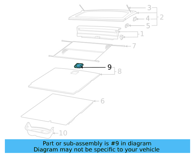 Cargo Cover Handle 5H0-887-184-A-9B9 - View 18