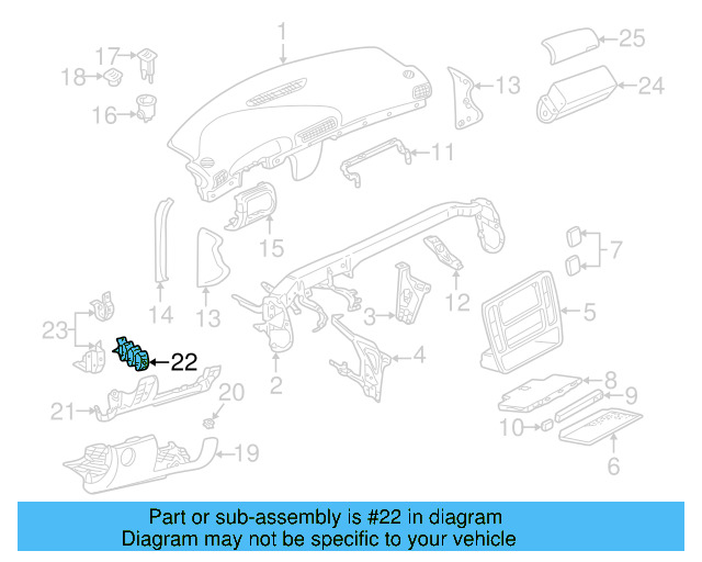 Knee Bolster Mount Bracket 3B1-880-603 - View 6