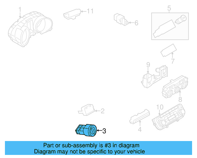 Headlamp Switch 5C6-941-531-C-APV - View 10