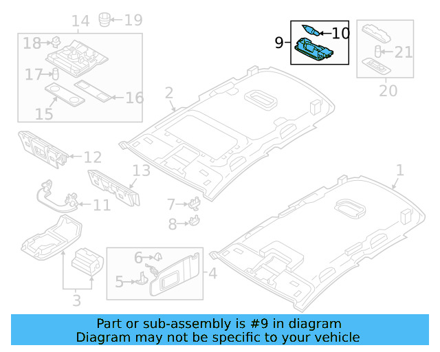Visor Lamp 1K0-947-109-Y20 - View 20