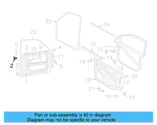 Door Shell Plug 7L0-837-111-B41 - View 2