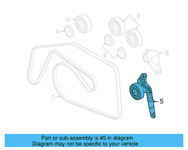 Accessory Drive Belt Tensioner Assembly 059-145-201-F - View 6
