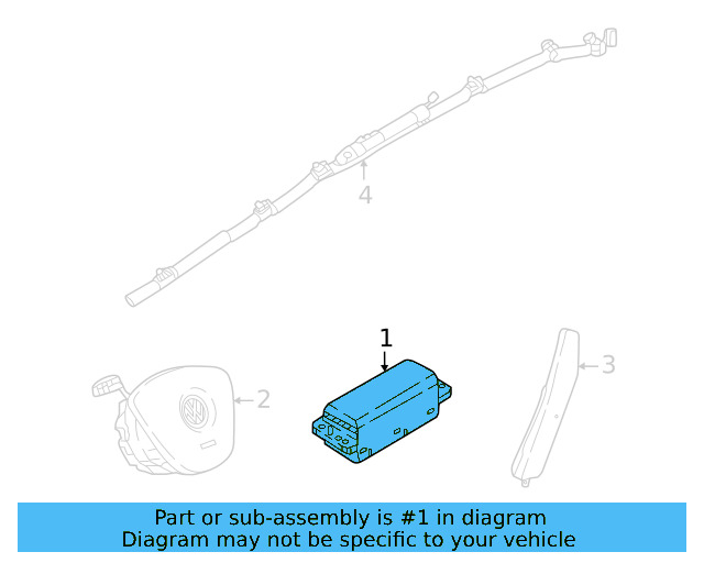 Passenger Air Bag 2GJ-880-204-H - View 3