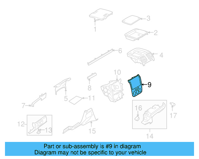 Trim Plate 1K0-858-069-L-1QB - View 8