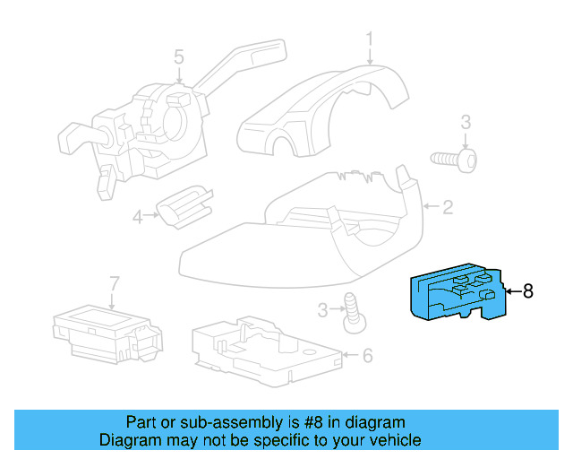 Steering Sensor Assembly 3C0-959-654 - View 8