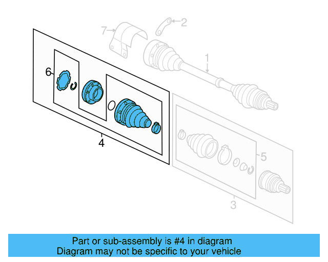 Inner Joint Assembly 5C0-498-103 - View 6