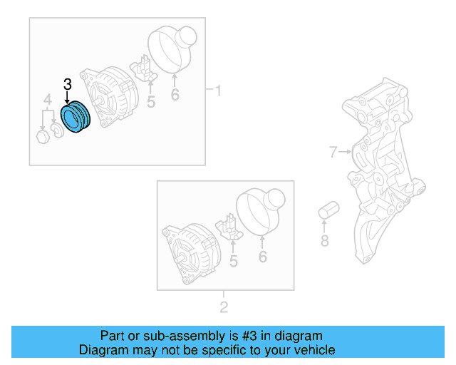 Pulley 07K-903-119-C - View 6