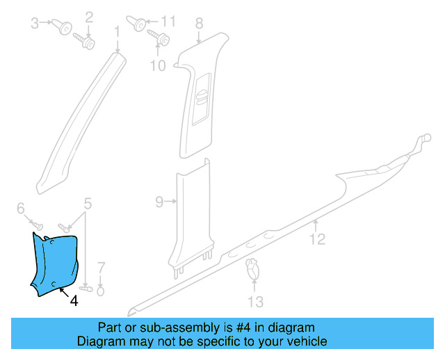 Kick Panel Trim 3B1-863-484-L-U71 - View 5