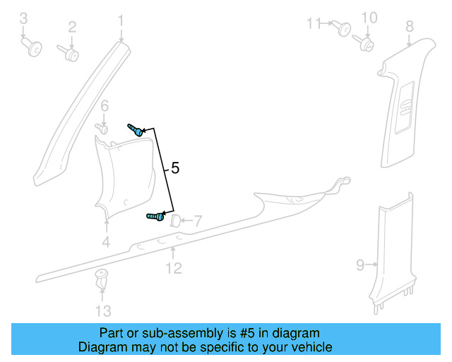 Kick Panel Trim Screw N-907-321-02 - View 6