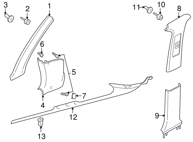 Kick Panel Trim Screw N-907-321-02 - View 2