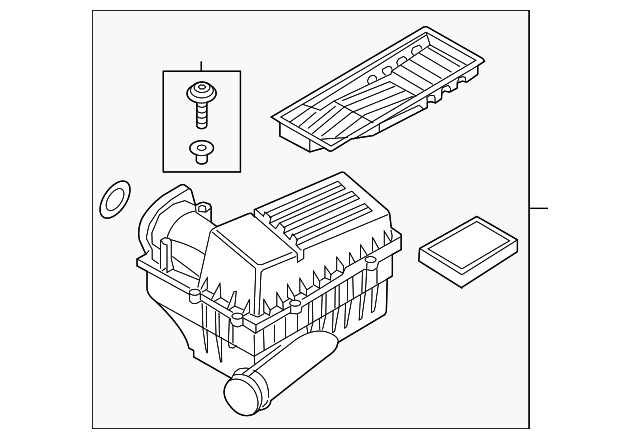 Air Cleaner Assembly 3C0-129-607-BM - View 2