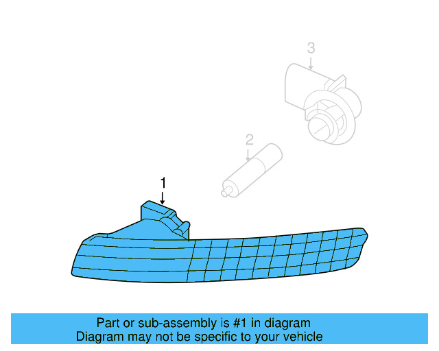 Park Lamp Assembly 1C0-953-041-R - View 4
