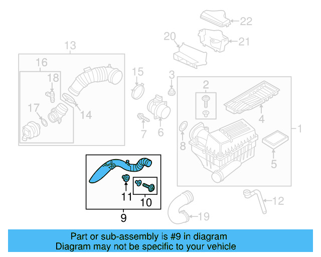 Intake Pipe 1K0-129-565-AE - View 6