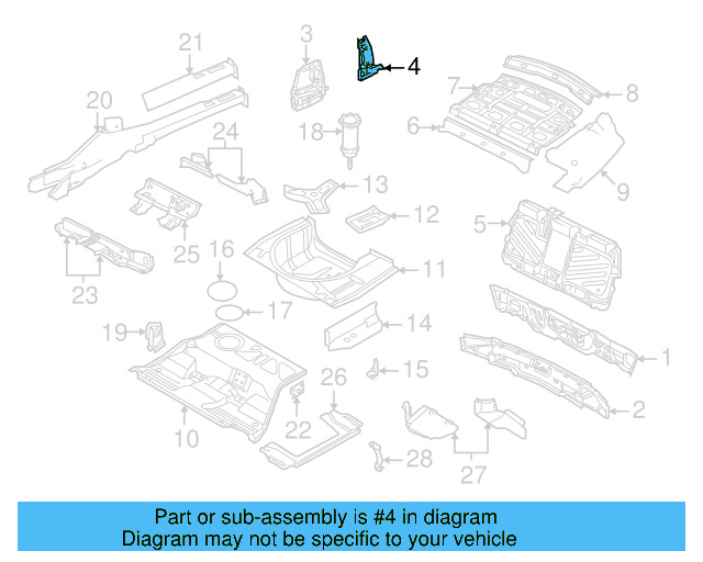 Tail Lamp Pocket Reinforcement 3B5-813-331 - View 6
