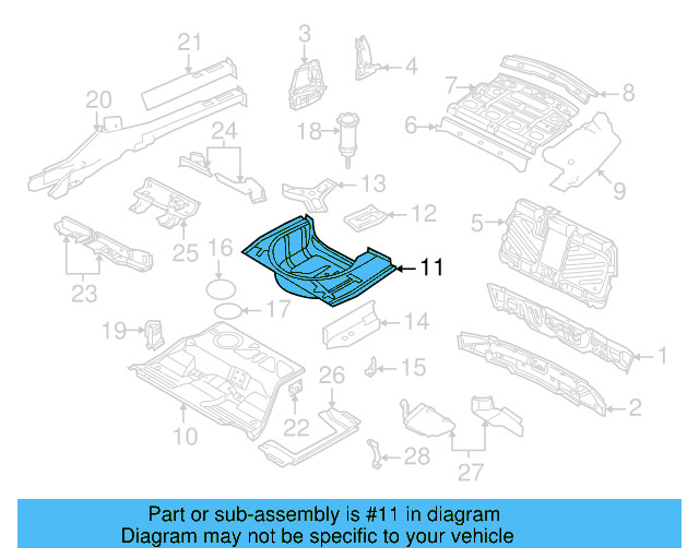 Floor Pan 3B0-803-093-F - View 20